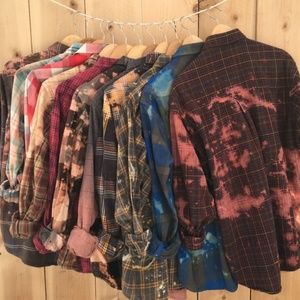❗Vintage bleached Flannels❗